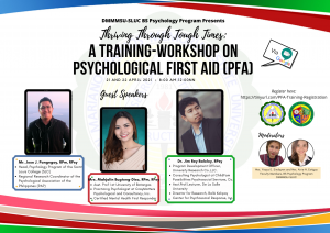 DMMMSU Holds Psychological First Aid Training