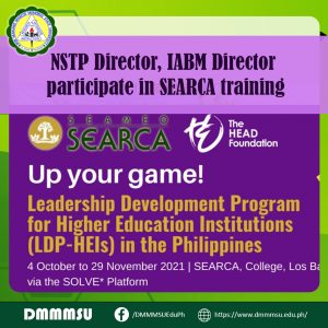 NSTP Director, IABM Director participate in SEARCA training