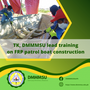TK, DMMMSU lead training on FRP patrol boat construction