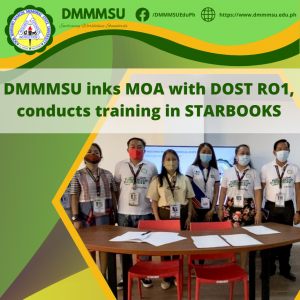 DMMMSU inks MOA with DOST RO1, conducts training on STARBOOKS