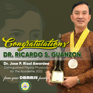 Dr. Guanzon is Dr. Jose P. Rizal Awardee