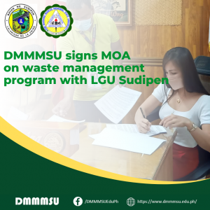 DMMMSU signs MOA on waste management program with LGU Sudipen