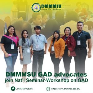 DMMMSU GAD advocates join Nat’l Seminar-Workshop on GAD