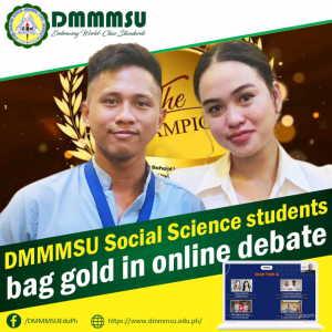 DMMMSU Social Science students bag gold in online debate