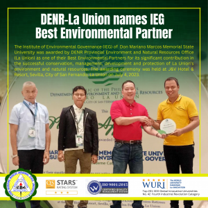DENR-La Union names IEG Best Environmental Partner