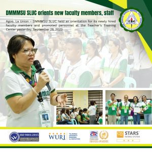 DMMMSU SLUC orients new faculty members, staff