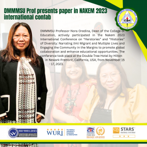 DMMMSU Prof presents paper in NAKEM 2023 international confab