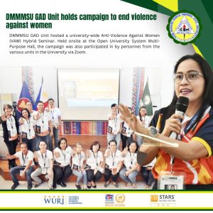 DMMMSU GAD Unit holds campaign to end violence against women