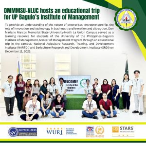 DMMMSU-NLUC hosts an educational trip for UP Baguio’s Institute of Management