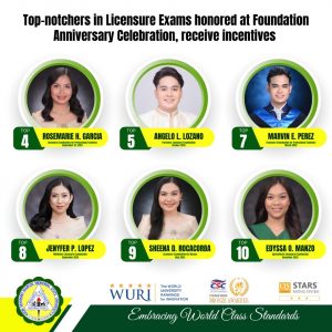 Top-notchers in Licensure Exams honored at Foundation Anniversary Celebration, receive incentives  