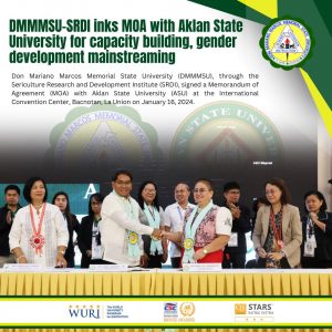 DMMMSU-SRDI inks MOA with Aklan State University for capacity building, gender development…