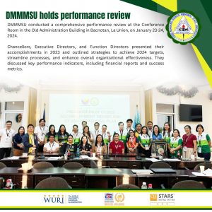 DMMMSU holds performance review