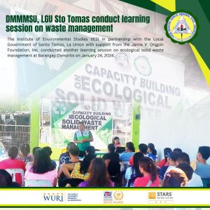 DMMMSU, LGU Sto Tomas conduct learning session on waste management