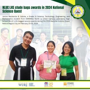 NLUC LHS stude bags awards in 2024 National Science Quest