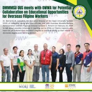 DMMMSU OUS meets with OWWA for Potential Collaboration on Educational Opportunities for…