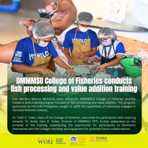 DMMMSU College of Fisheries conducts fish processing and value addition training