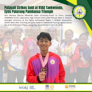 Patacsil Strikes Gold at R1AA Taekwondo, Eyes Palarong Pambansa Triumph 
