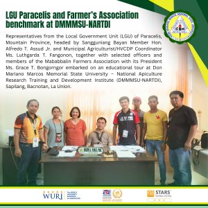 LGU Paracelis and Farmer’s Association benchmark at DMMMSU-NARTDI