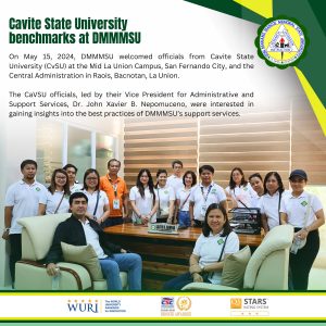 Cavite State University benchmarks at DMMMSU
