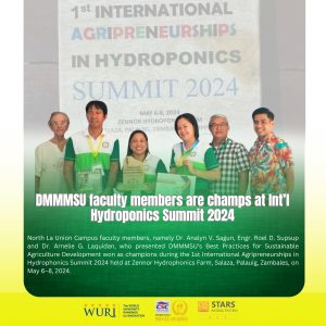 DMMMSU faculty members are champs at Int’l Hydroponics Summit 2024