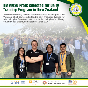 DMMMSU Profs selected for Dairy Training Program in New Zealand