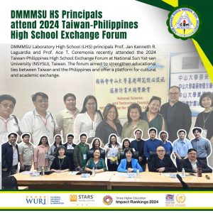 DMMMSU HS Principals attend 2024 Taiwan-Philippines High School Exchange Forum