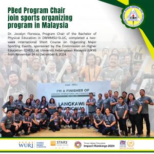 BPEd Program Chair join short course on sports organizing in Malaysia