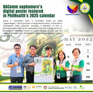 BAComm sophomore’s digital poster featured in PhilHealth’s 2025 calendar