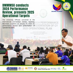 DMMMSU conducts 2024 Performance Review, presents 2025 Operational Targets