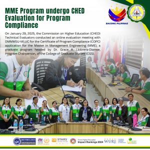 MME Program undergo CHED Evaluation for Program Compliance