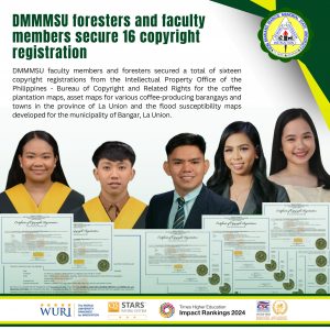 DMMMSU foresters and faculty members secure 16 copyright registration