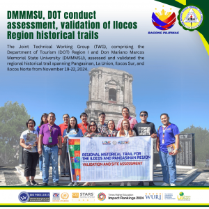 DMMMSU, DOT conduct assessment, validation of Ilocos Region historical trails