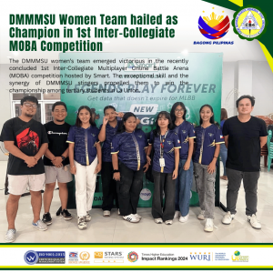DMMMSU Women Team hailed as Champion in 1st Inter-Collegiate MOBA Competition