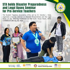 STA holds Disaster Preparedness and Legal Bases Seminar for Pre-Service Teachers