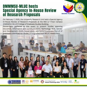 DMMMSU-MLUC hosts Special Agency In-House Review of Research Proposals