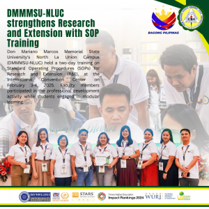 DMMMSU-NLUC strengthens Research and Extension with SOP Training