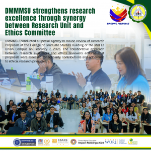 DMMMSU strengthens research excellence through synergy between Research Unit and Ethics Committee