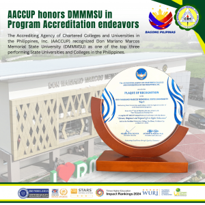 AACCUP honors DMMMSU in Program Accreditation endeavors