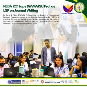 NEDA RO1 taps DMMMSU Prof as LSP on Journal Writing