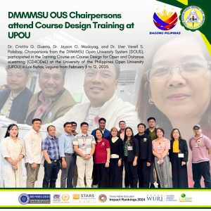 DMMMSU OUS Chairpersons attend Course Design Training at UPOU