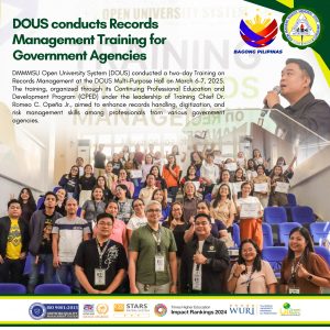 DOUS conducts Records Management Training for Government Agencies