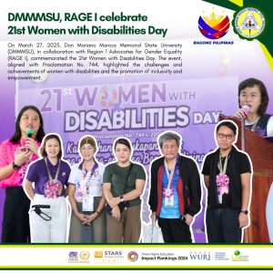 DMMMSU, RAGE I celebrate 21st Women with Disabilities Day