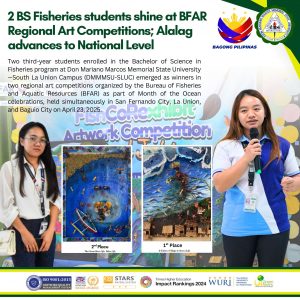 2 BS Fisheries students shine at BFAR Regional Art Competitions; Alalag advances…
