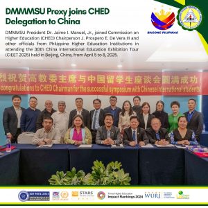 DMMMSU Prexy joins CHED Delegation to China