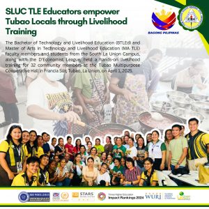 SLUC TLE Educators empower Tubao Locals through Livelihood Training