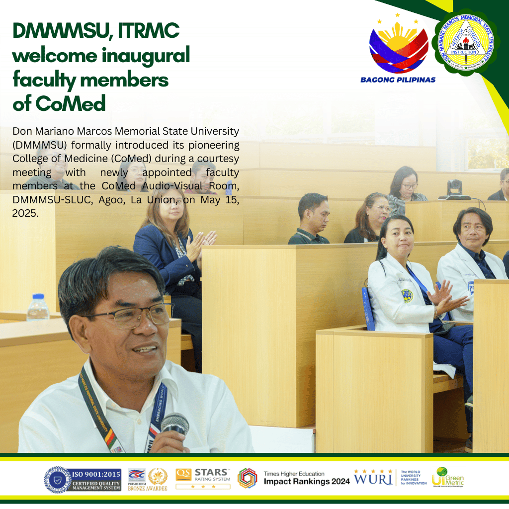 DMMMSU, ITRMC welcome inaugural faculty members of CoMed