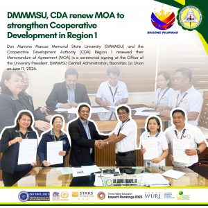 DMMMSU, CDA renew MOA to strengthen Cooperative Development in Region 1