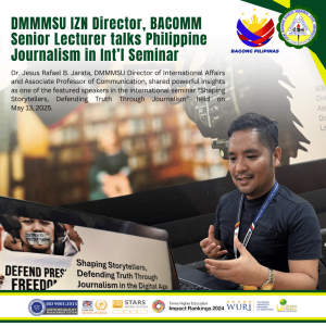 DMMMSU IZN Director, BACOMM Senior Lecturer talks Philippine Journalism in Int’l Seminar