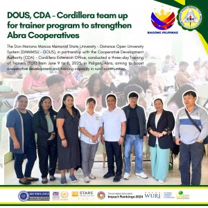 DOUS, CDA – Cordillera team up for trainer program to strengthen Abra…