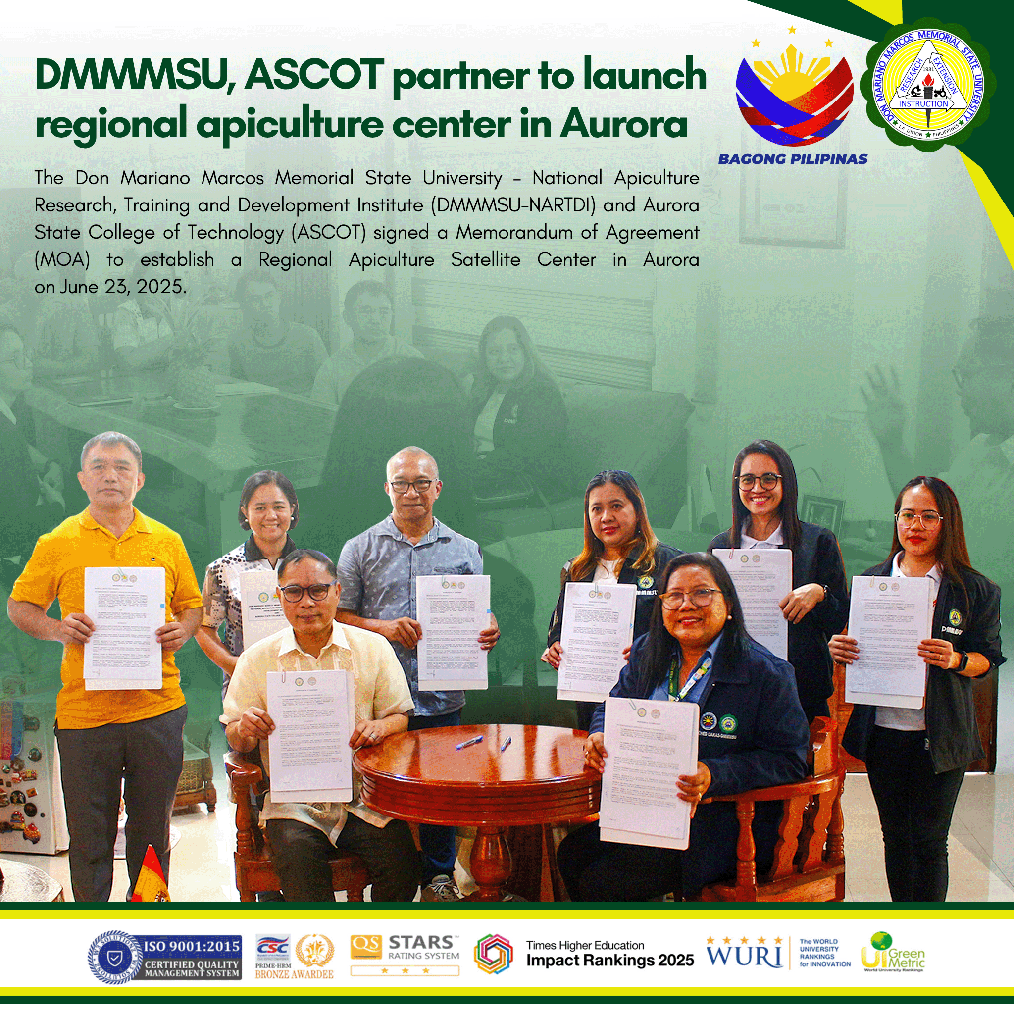 DMMMSU, ASCOT partner to launch regional apiculture center in Aurora